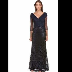 Navy blue Tadashi Shoji gown